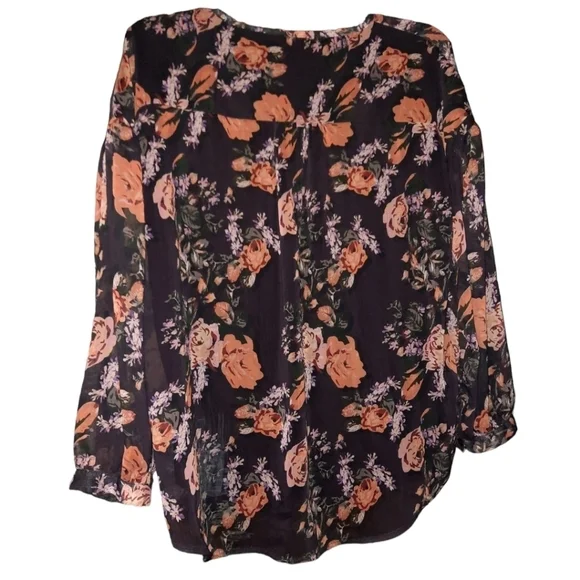 Floral Long Sleeve Blouse Size 2XL - Picture 3 of 8